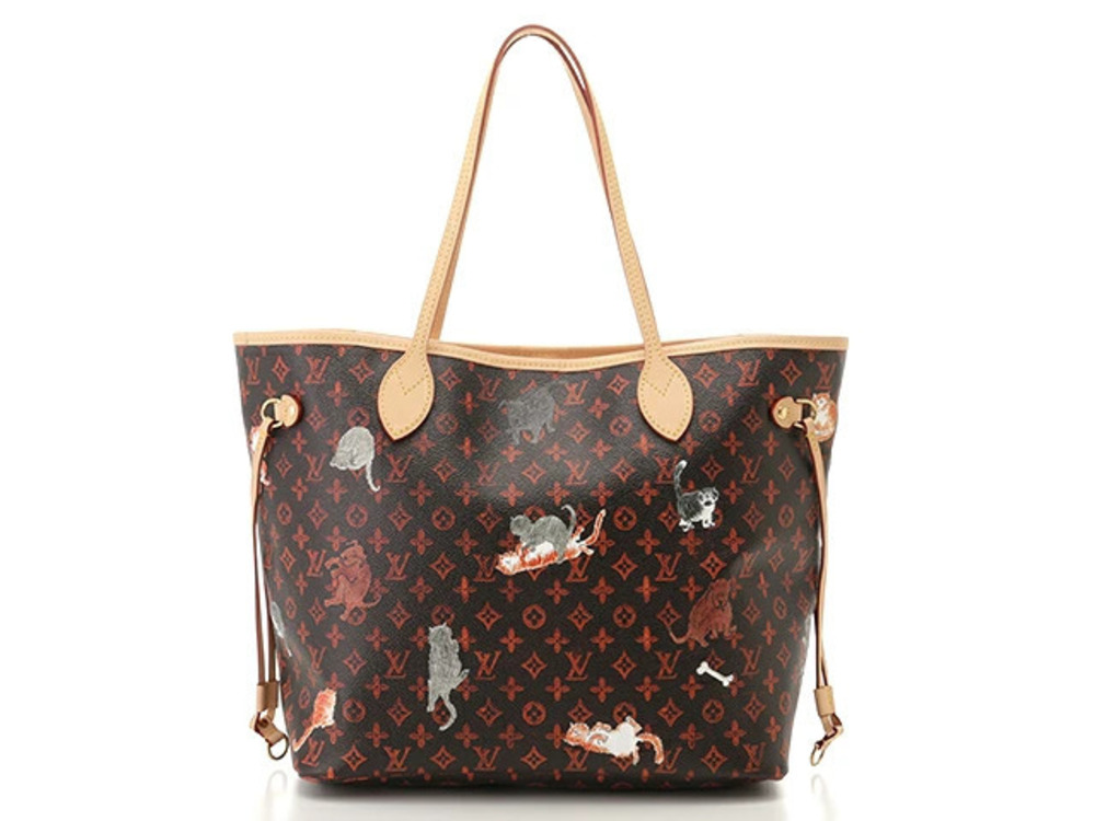 LOUIS VUITTON Neverfull Tote Bag Catgram AH